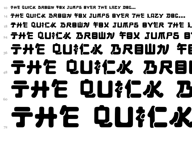 Maximage Jululu font waterfall